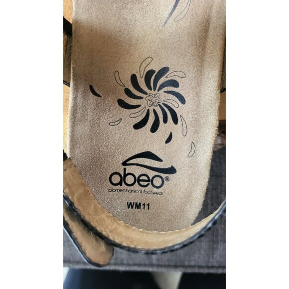 ABEO Biosystem T Strap Slingback With Buckle Leather Upper Size 11 Sandals - Picture 11 of 12